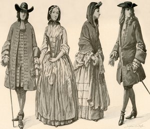 Kleding tijdens de Regeringen van Karel II, Jacobus II, Willem en Maria 1682-1700, 1903, 1937 door Sophie B. Steel