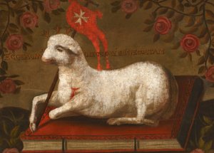 Agnus Dei met banier van de Orde van Sint-Jan