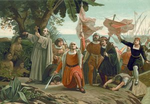Aankomst van Columbus in Amerika, 1492