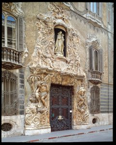 Rococo kunst: uitzicht op het Paleis van de Markies van Dos Aguas door Spanish School