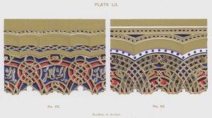 Randen van bogen (kleur litho)