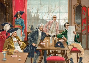 Café in Parijs tijdens de Franse Revolutie