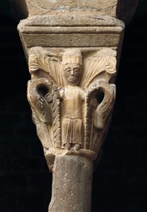 Kapiteel van een zuil, uit de Kerk van Santa Maria de l