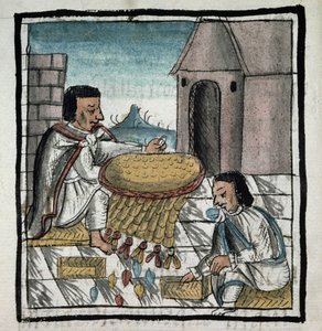 Codex van de verovering van Mexico: methode om voedsel tegen honger te bewaren