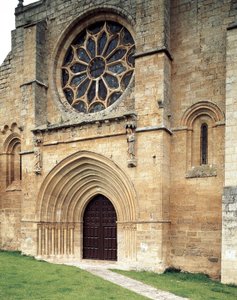 Collegiale Kerk van Santa María del Manzano, Castrojeriz, Burgos, Spanje door Spanish School