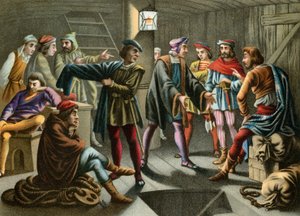 Columbus kalmeert een complot aan boord door Spanish School