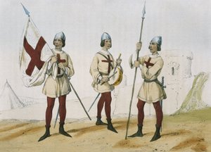 DE SOTTO, Serafin Maria, Graaf van Clonard (1793 - 1862). Historia organica de las armas de Infanteria y Caballeria espanolas. 1851 - 1859. Infanteristen tijdens het bewind van de Katholieke Koningen van Spanje. Vaandeldrager, trommelaar en lansier van de 