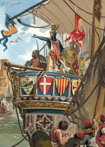 Vertrek van Jaime I van Aragon voor de verovering van Mallorca