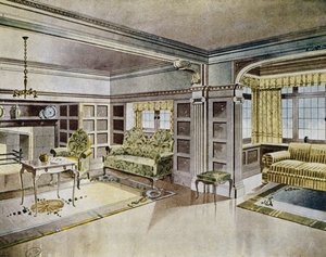 Ontwerp van zitkamers, circa 1900, Spanje, 20e eeuw door Spanish School