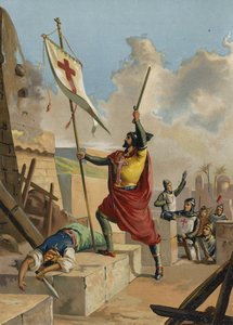 Godfried van Bouillon, Frankische ridder en kruisvaarder, 11e eeuw door Spanish School