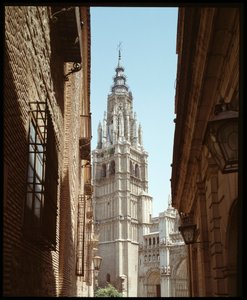 Gotische kunst: uitzicht op de Kathedraal Sainte Marie (13e-15e eeuw) Toledo, Spanje door Spanish School