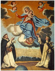 Onze-Lieve-Vrouw van de Rozenkrans met St. Dominicus en St. Catharina van Siena