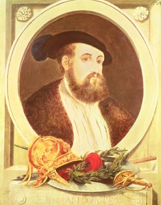 Portret van Hernan Cortes (1485-1547) door Spanish School