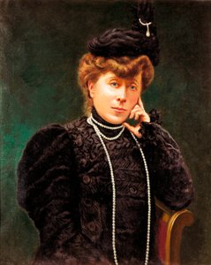 Portret van de Hertogin van Maria del Carmen Villahermosa (1815-1905). Anoniem schilderij. Eind 19e eeuw.
