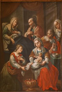 Heiligdom (Santuario de Queralt). De kerk. Interieur. Schilderij. 19e eeuw