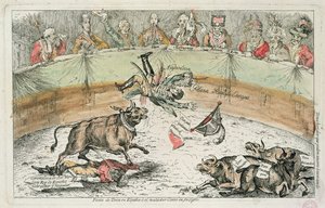 Spaanse Stier, karikatuur van Joseph Bonaparte, Koning van Spanje, 1809