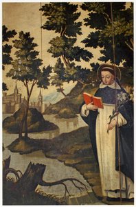 St. Dominicus met de lelie, 17e eeuw door Spanish School