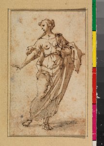 Staande vrouwelijke figuur, 1675-99 door Spanish School