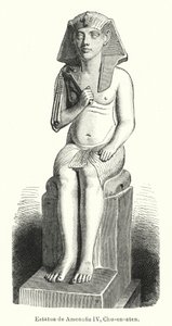 Standbeeld van de oude Egyptische farao Amenhotep IV (Akhenaten)