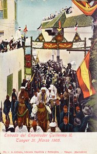 De intocht van keizer Wilhelm II in Tanger, 31 maart 1905