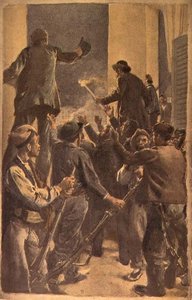 De Proclamatie van de Revolutionaire Raad in het Stadhuis van Barcelona, 29 september 1868