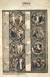 De Toledo Bijbel Moralisee f.7v door Spanish School