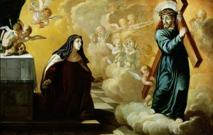 Het visioen van St. Teresa door Spanish School
