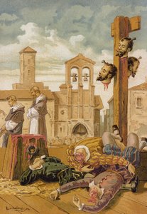 De wraak van Karel V door Spanish School