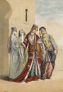 Turkse sultana en prinses met hun slaven, Middeleeuwen