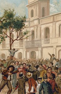 Opstand tegen president Juarez Celman van Argentinië, Buenos Aires, 1890