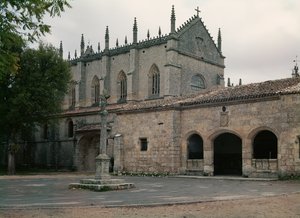 Uitzicht op de gevel van de Charterhouse door Spanish School