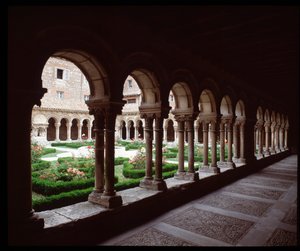 Uitzicht op het klooster van het Koninklijk Klooster van Las Huelgas de Burgos door Spanish School