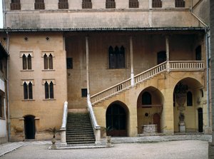 Uitzicht op het hertogelijk paleis van de generaal van de Jezuïeten Francois Borgia (San Francisco de Borja), hertog van Gandia (1510-1572). Gandia, Spanje (foto) door Spanish School