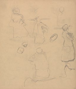 Cave of the Golden Calf: Studies van een Vrouw in een Jas en Hoed door Spencer Frederick Gore