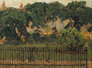 De parkhekken, Mornington Crescent door Spencer Frederick Gore