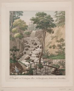 Een waterval bij Liselund op Møn door Søren L. Lange