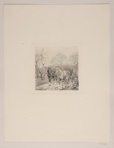 Deens: Branden in het bos. Twee paarden voor één kar door Søren Lund