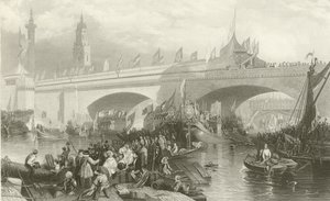 De opening van de Nieuwe London Bridge door Stanfield