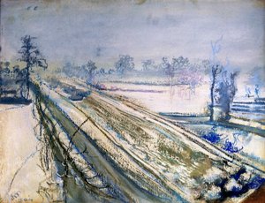 Uitzicht op de Kościuszko-heuvel vanuit het atelier van de kunstenaar