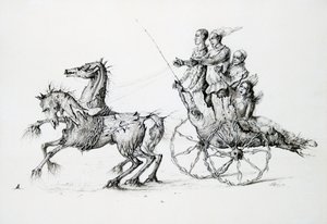 Dood in Barouche, ca. 1850-1890 door Stanislas Lepine