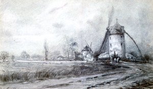 Landschap met Windmolen