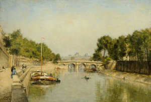De oevers van de Seine in de lente