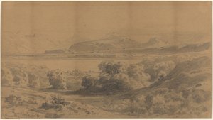 Panorama op een Bergmeer door Stanislaus Graf von Kalckreuth
