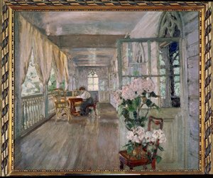 Terras van een landhuis.