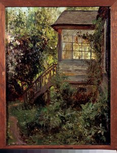 Een landhuis. Het terras. door Stanislav Joulianovitch Joukovski