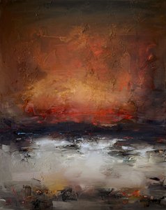 Vurig abstract landschap