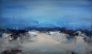 Sfeervol blauw landschap