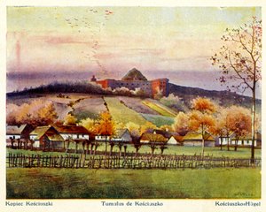 Krakau, Polen landschap, vroege 20e eeuw (ansichtkaart) door Stanislaw Tondos