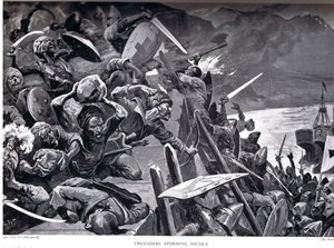 Kruisvaarders bestormen Nicea, illustratie uit 