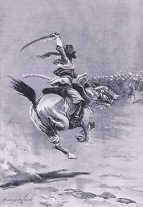 Delhi: De belegeraars werden constant aangevallen, juli 1857, illustratie uit Britse gevechten op land en zee, 1915